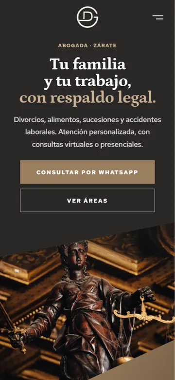 La web de Dra. Gabriela Dovale en el celular