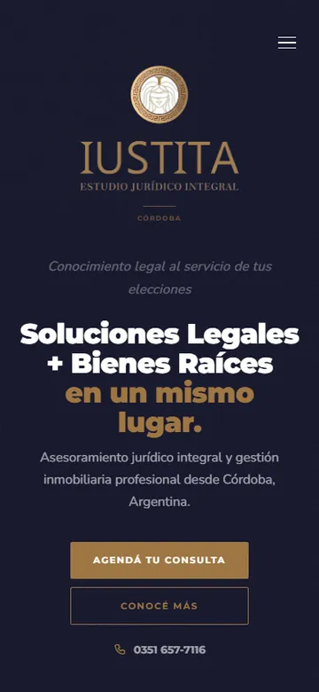 La web de Iustita · Estudio Jurídico Integral en el celular