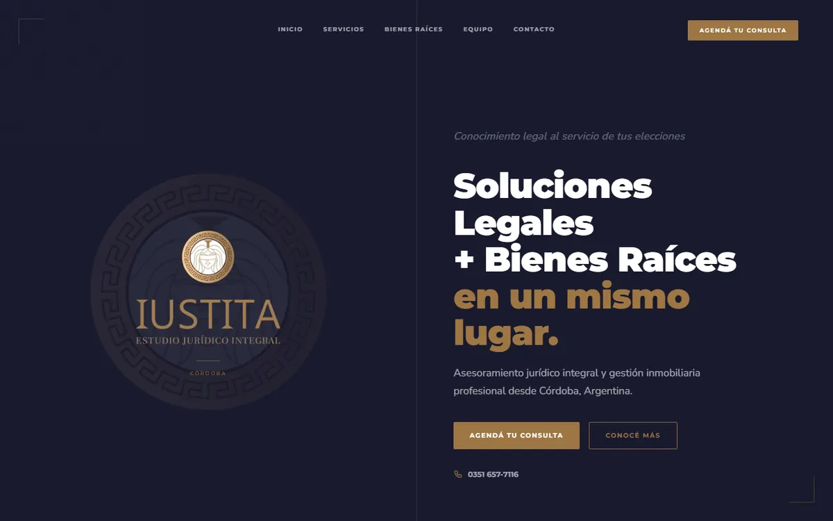 Página de inicio de la web de Iustita · Estudio Jurídico Integral