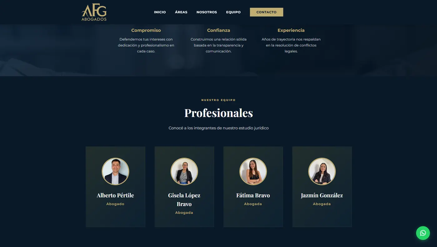 Captura de la web de AFG Estudio