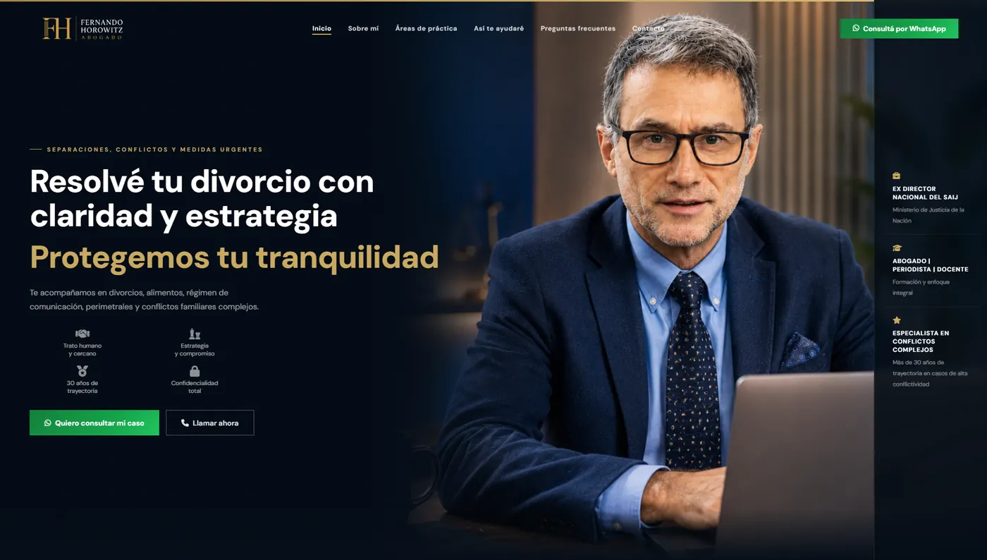 Web de Dr. Horowitz · Divorcios