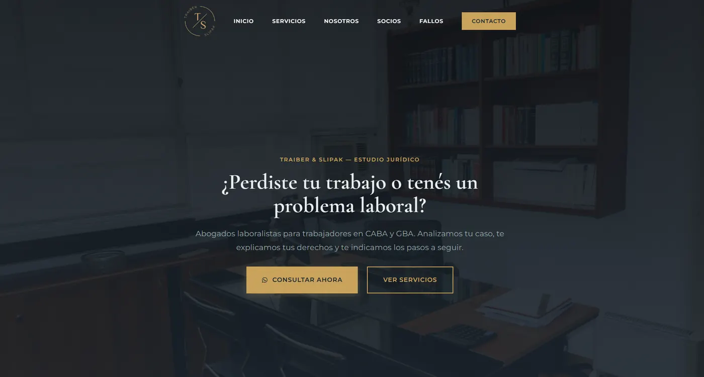 Web de Traiber & Slipak