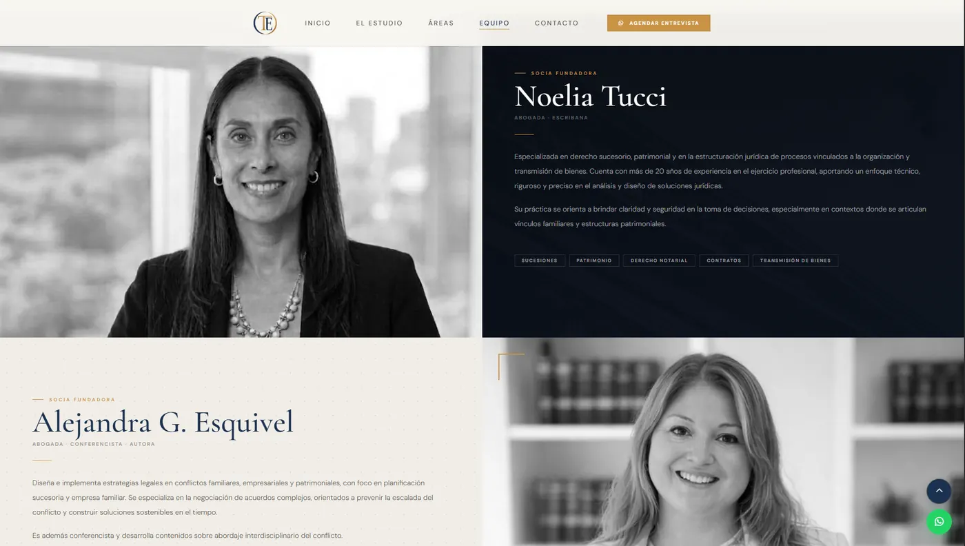 Captura de la web de Tucci | Esquivel