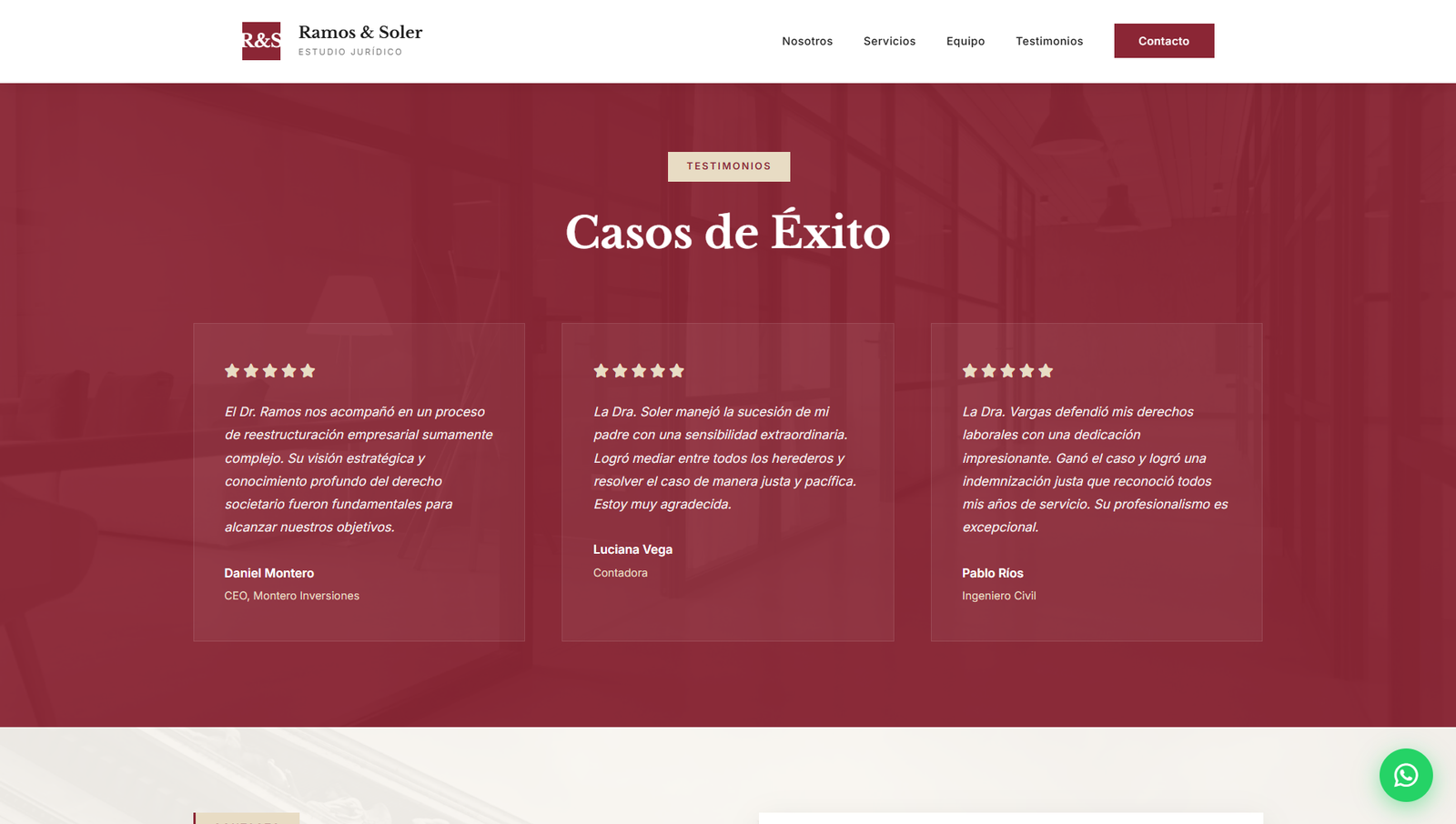 Ramos & Soler - Testimonios