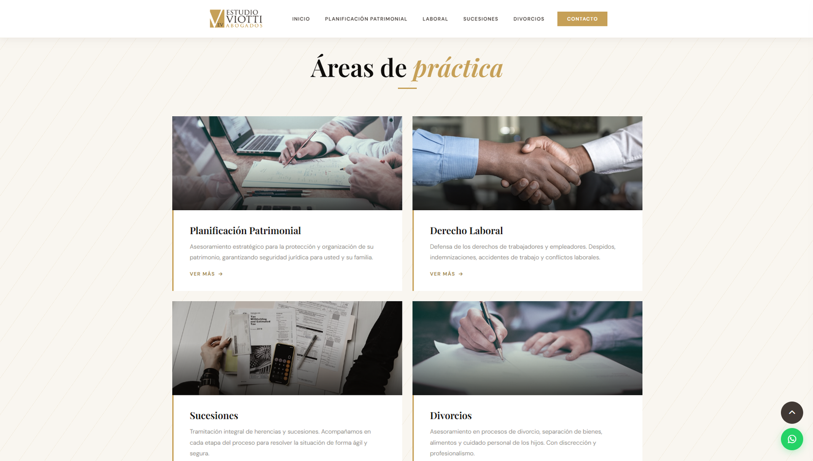 Áreas de Práctica — Estudio Viotti Abogados